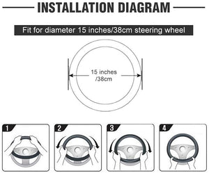 CRYSTAL STEERING WHEEL COVER