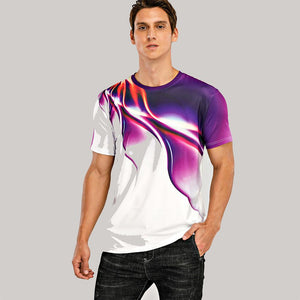 3D Graphic Printed Short Sleeve Shirts Abstract Print