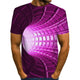 3D Graphic Printed Short Sleeve Shirts TUNNEL THRU THE AIR