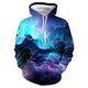 3D Graphic Printed Hoodies Galaxy Graphic