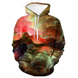 3D Graphic Printed Hoodies Galaxy Graphic