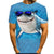 3D Graphic Printed Short Sleeve ShirtsShark