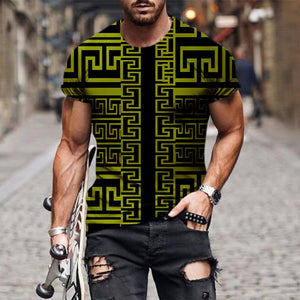 3D Graphic Printed Short Sleeve Shirts Otem