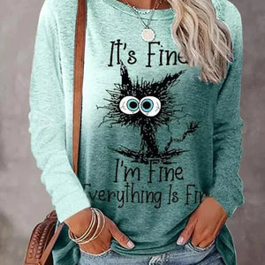 Women's T shirt Cartoon Round Neck