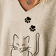 Women's T shirt Stick Cat