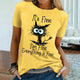 Women's T shirt Funny Kitten