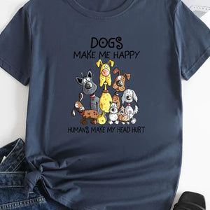 Women's T shirt Dog Short Sleeve